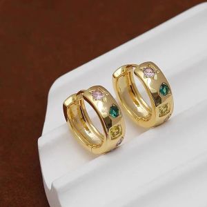 Cercei "Hoover" placati cu aur si cristale