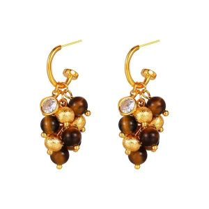 Cercei "Galo" placati cu aur