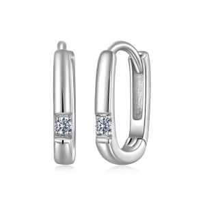 Cercei "Celeste Spark" din argint si Moissanite