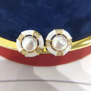 Cercei "Marinera" placati cu aur