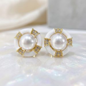 Cercei "Marinera" placati cu aur