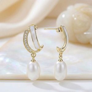 Cercei "Elydor" placati cu aur