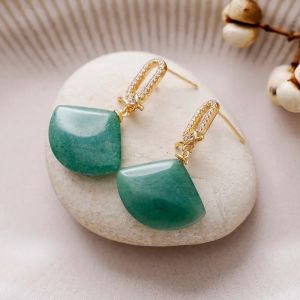 Cercei "Forest Fan" din aventurin