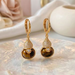 Cercei "Savara" din ochi de tigru