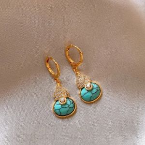Cercei "Orlena" din turcoaz