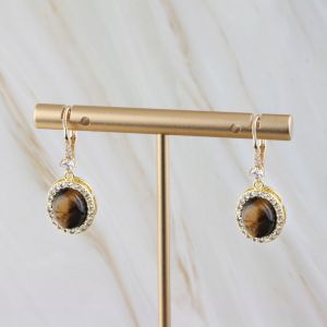 Cercei "Zerina" din ochi de tigru