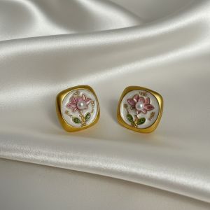 Cercei "Aurelith'' placati cu aur