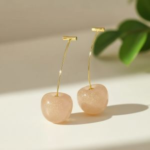 Cercei "Honey Cherry" aurii