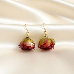 Cercei "Flowerbud" placati cu aur