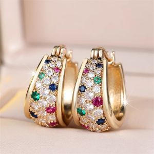 Cercei "Valentina" placati cu aur