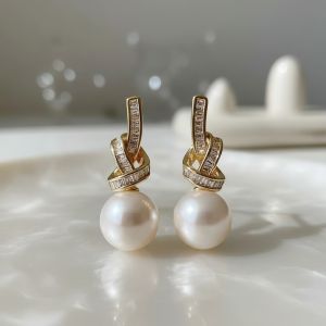 Cercei "Spirit Flow'' placati cu aur