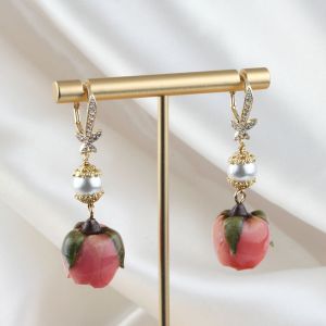 Cercei ''Compassion'' din boboc de trandafir