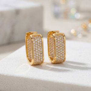 Cercei "Sparkling Gold" din cristale