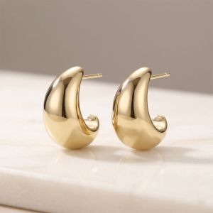 Cercei "Gold Essence" placati cu aur