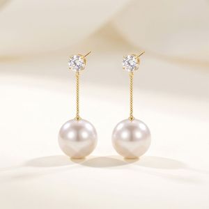 Cercei "Rue" placati cu aur