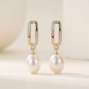 Cercei "Poem" placati cu aur