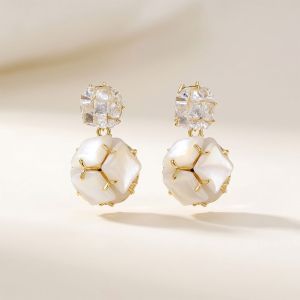 Cercei "Nera" placati cu aur