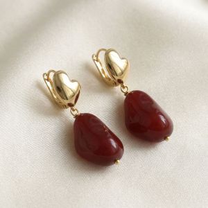Cercei "Heart-Shaped" din perle de Mallorca
