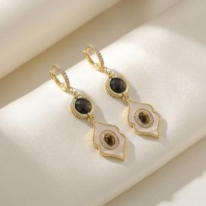 Cercei "Eye of Sahara" din ochi de tigru