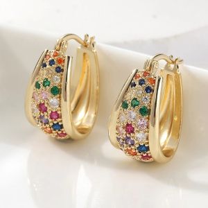 Cercei ''Glow Luxe'' din cristale multicolore