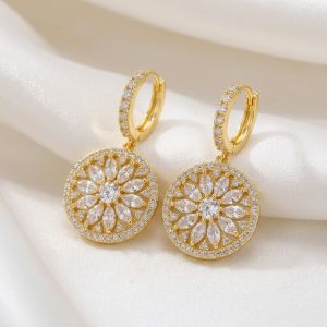 Cercei "Sunny Flower" din cristale