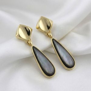 Cercei "Velvet Noir" din sidef