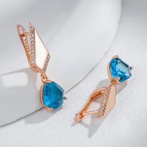 Cercei "Blue Arrow" din cristale