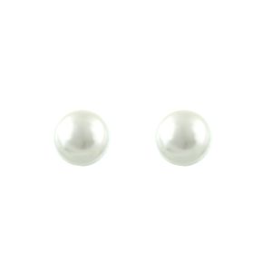 Cercei buton din perle de Mallorca si argint
