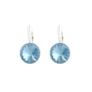 Cercei din argint si Swarovski Aquamarine