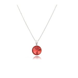 Colier din argint si Swarovski Padparadscha