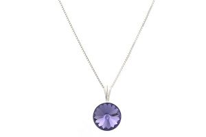 Colier din argint si Swarovski Tanzanite