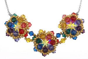 Colier Rainbow din cristale Swarovski si argint