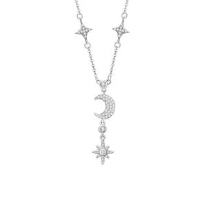 Colier "Stars & Moon" din argint si cristale