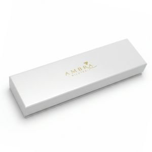 Cutie alba eleganta pentru bijuterii