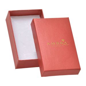 Cutie rosie eleganta pentru bijuterii din carton