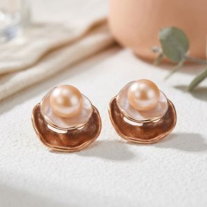 Cercei "Bloom Dream" placati cu aur