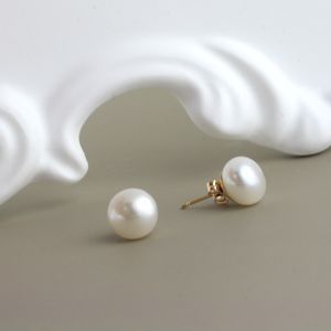 Cercei din perle naturale AAAA si aur 14k