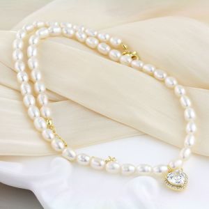 Colier "Celinique" din perle naturale