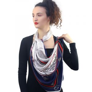 Esarfa Deluxe din matase naturala satinata