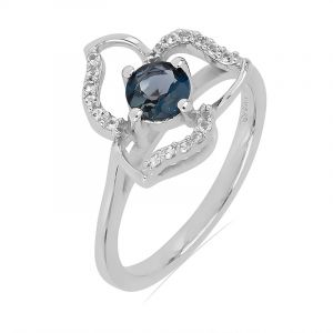 Inel fin din argint si topaz londonez si topaz