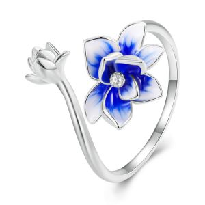 Inel "Blue lotus" din argint