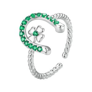 Inel "Lucky charm" din argint si cristale