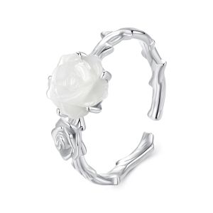 Inel "White beauty" din argint