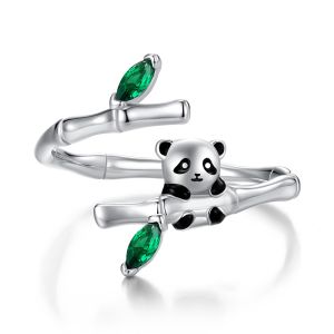 Inel "Panda" din argint