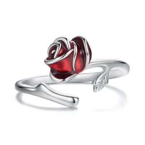 Inel "Red Rose" din argint