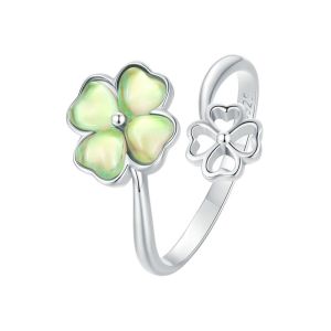 Inel "Double Clover" din argint