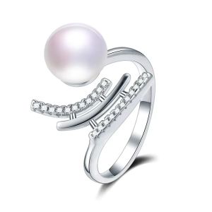 Inel "Your look" din argint, perla si cristale