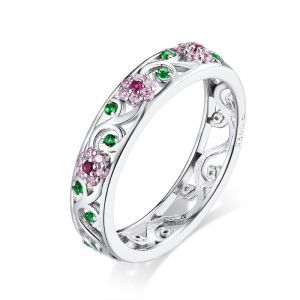 Inel "Spring Joy" din argint si cristale