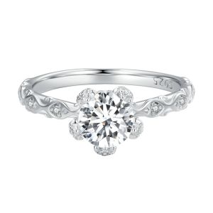 Inel "I Do" din argint si cristale