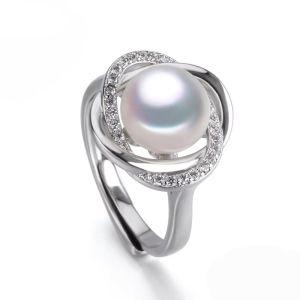 Inel "La Lune Blanche" din argint si perla